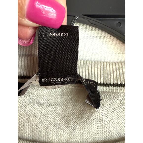 Banana Republic Merino Wool Sweater Men Size XL Stripe Light Work Classic Preppy - Picture 7 of 9